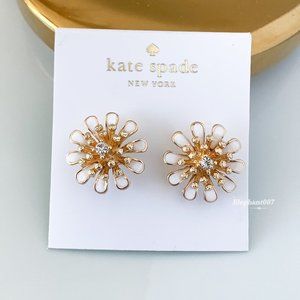 Kate Spade white flower earrings